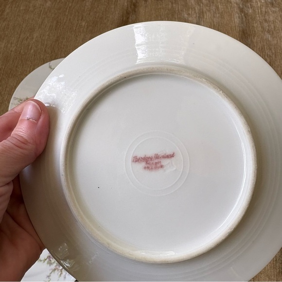 Thomas Haviland for Limoges Vintage Floral White Porcelain Dessert Plates (4) - Picture 3 of 5